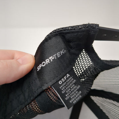 Sunny's Rally Snapback Mesh Back Trucker Hat Black One Size Sport-Tek