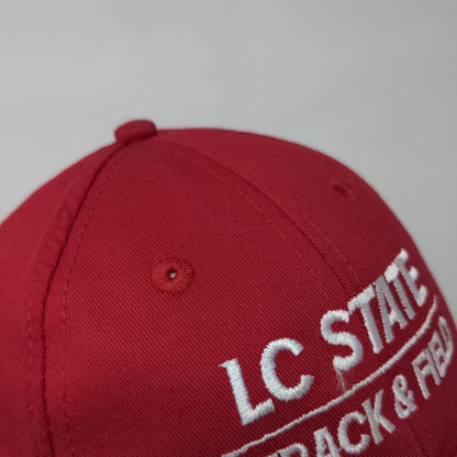 LC State Track & Field Strapback Hat Red OSFA 6 Panel Port & Company