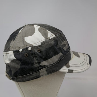 hg Army Cap Gray Black White One Size Urban Camo Strapback Adjustable Hat
