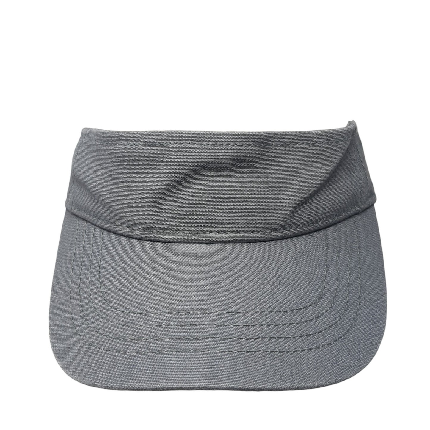 Unbranded Slideback Visor Hat Gray One Size Solid Adjustable Blank