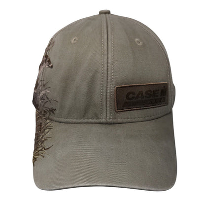 Case Agriculture Strapback Hat Tan OSFA Adjustable Embroidered Deer Wildlife