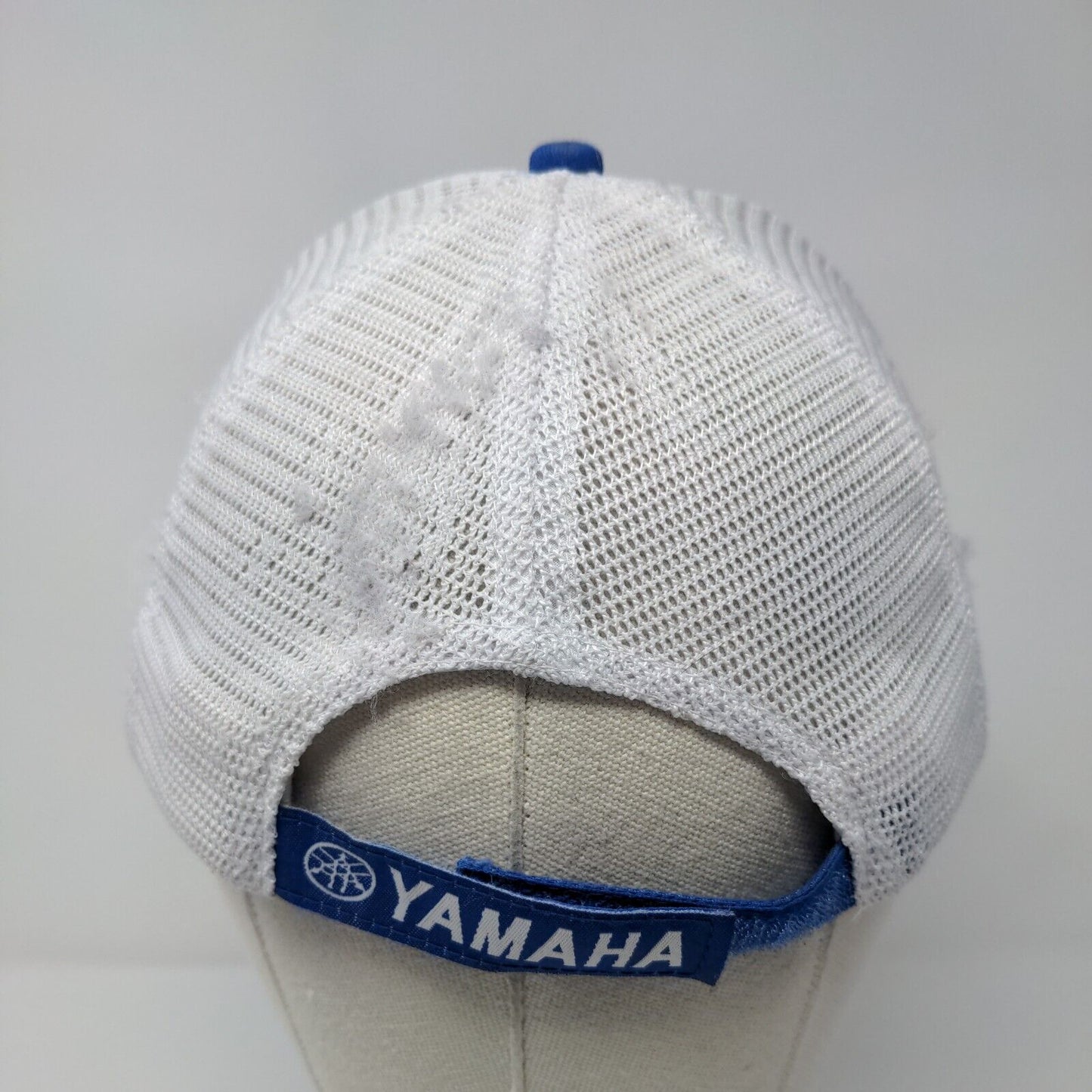Yamaha Strapback Mesh Back Trucker Hat Blue OSFA Embroidered Colorblock