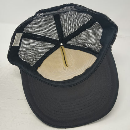Camco Black Trucker Hat OSFM Mesh Gold Prospectors Association America GPAA Rope