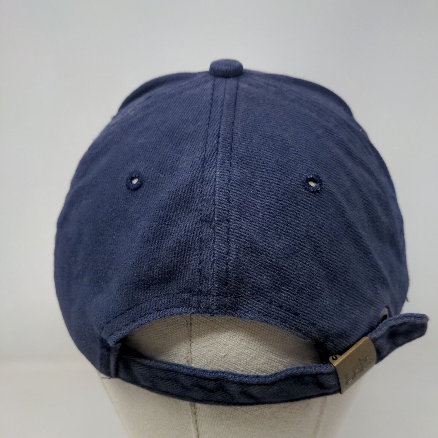 Kahl Slideback Hat Blue One Size Adjustable Embroidered Solid 6 Panel