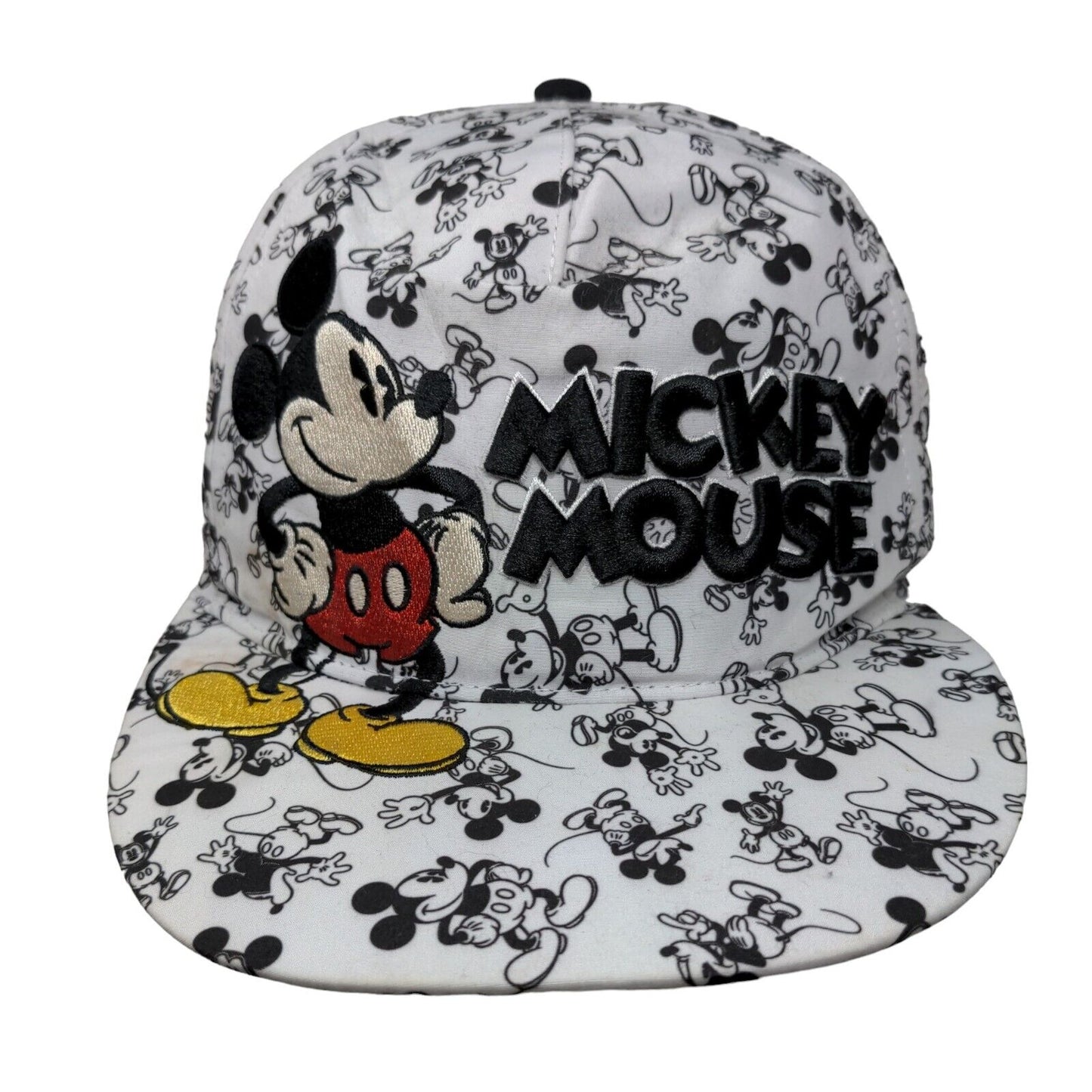 Mickey Mouse Snapback Hat Multi Adult 57-60cm Embroidered All Over Print