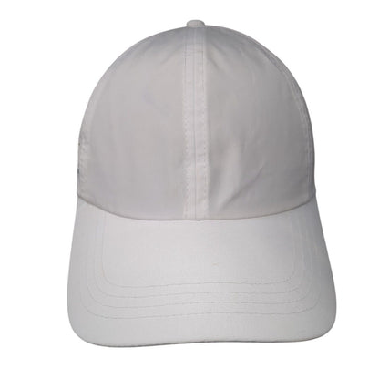 Vim Hue Ponyback Strapback Hat White Size 57 Adjustable Crisscross Back Blank