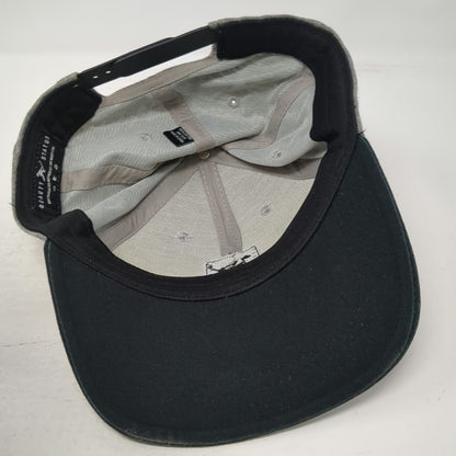 Beauty Status Snapback Gray Black Hat One Size Hockey Jersey Knit Flat Brim