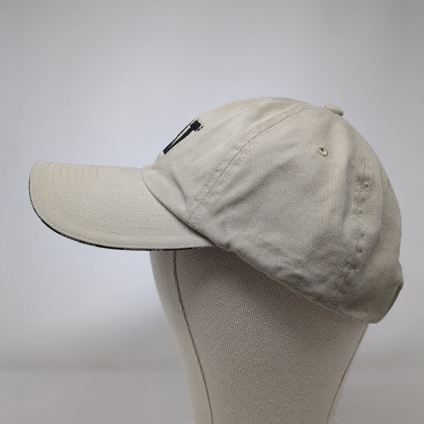 CAT Caterpillar Strapback Hat Tan OSFM Adjustable Embroidered Cyrk Cotton