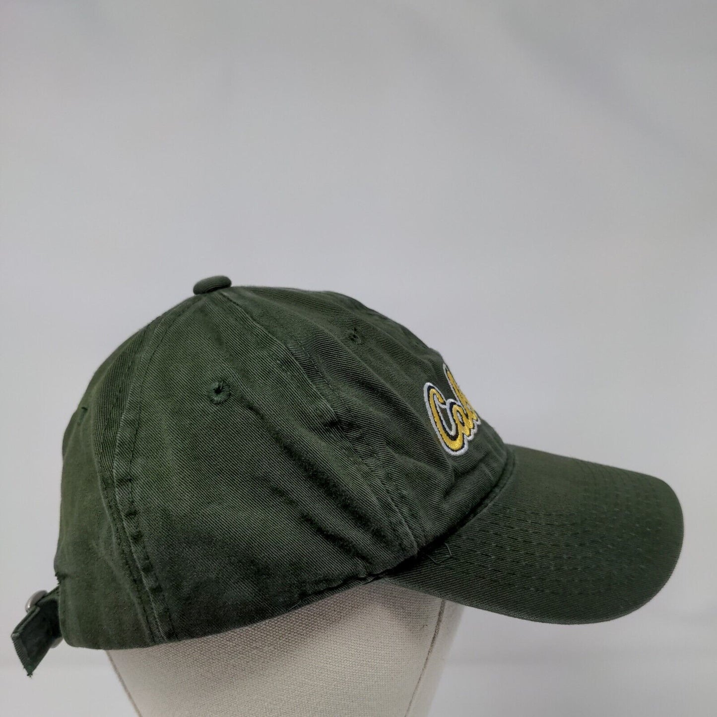 Cabela's Slideback Hat Green OSFM Adjustable Embroidered Logo Vented Holes