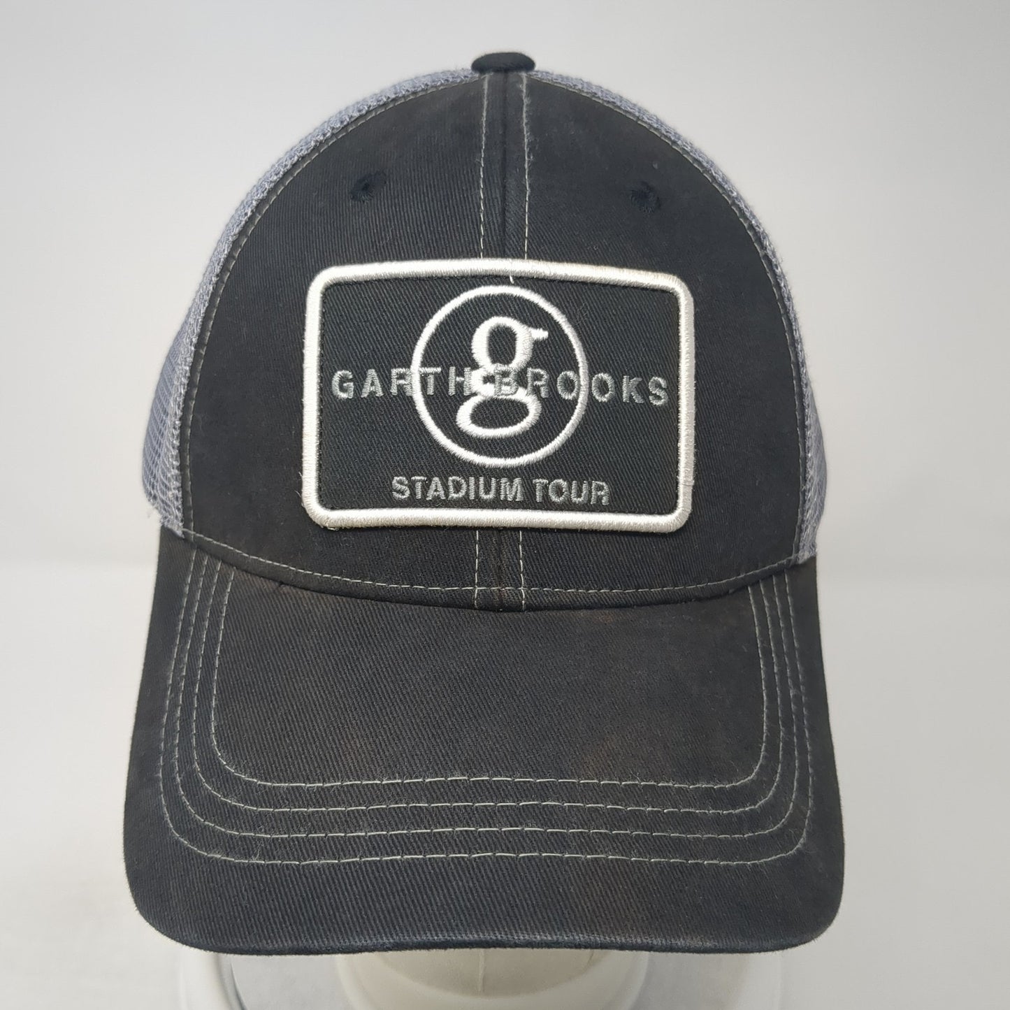Garth Brooks Stadium Tour Trucker Hat Black OS Adjustable Embroidered Mesh Back