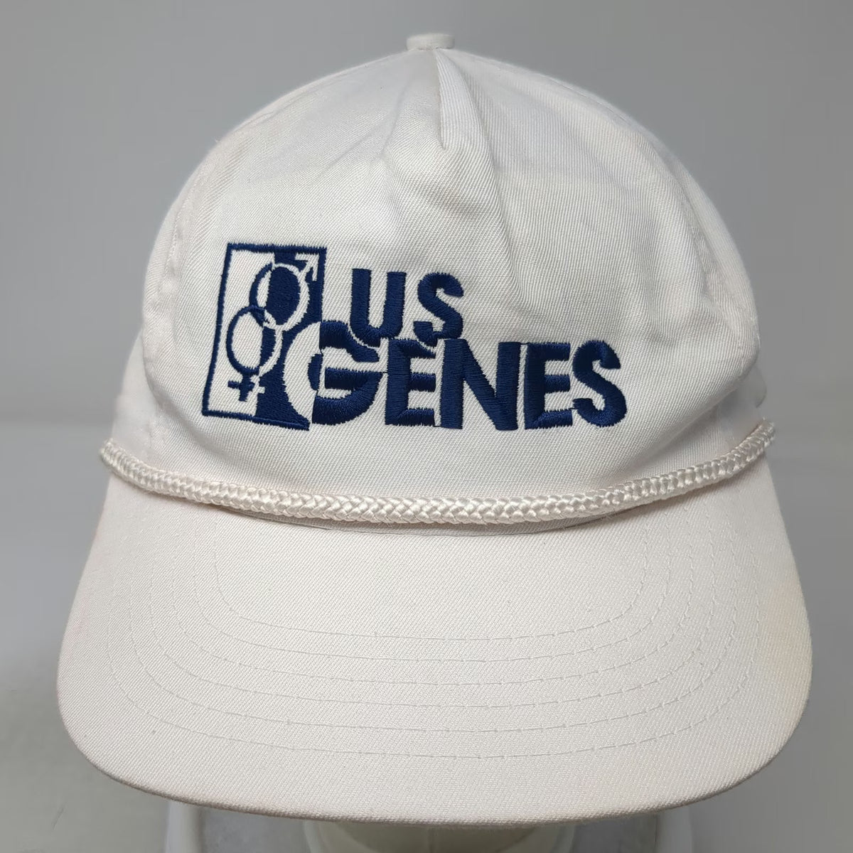 Players 5 Panel White One Size Hat US Genes Rope Snapback Medical Lab Corporate