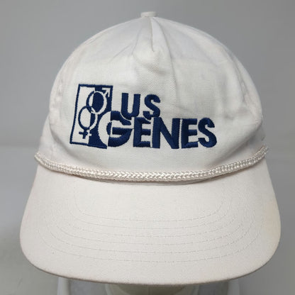 Players 5 Panel White One Size Hat US Genes Rope Snapback Medical Lab Corporate
