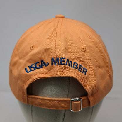 USGA 2015 US Open Chambers Bay Golf Hat Orange One Size Baseball Cap Member Logo