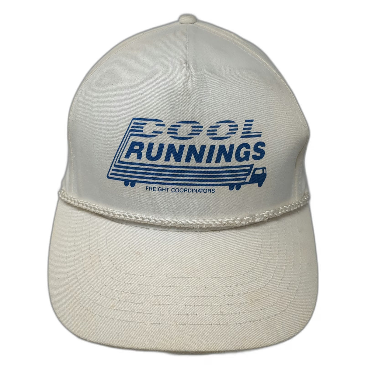 5 Panel Beige One Size Hat Cool Runnings Freight Coordinators Truck Graphic Rope