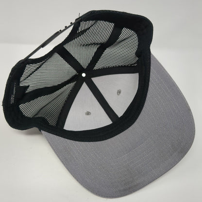 Port Authority Snapback Trucker Hat Gray One Size Adjustable Mesh Back Blank