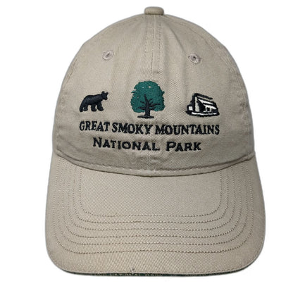 Great Smoky Mountains Association Baseball Cap Beige One Size National Park Hat