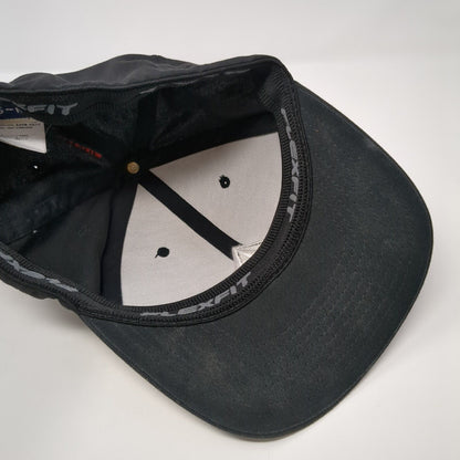 Volcom Fitted Hat Black S/M Embroidered Vented Holes 6 Panel Flexfit