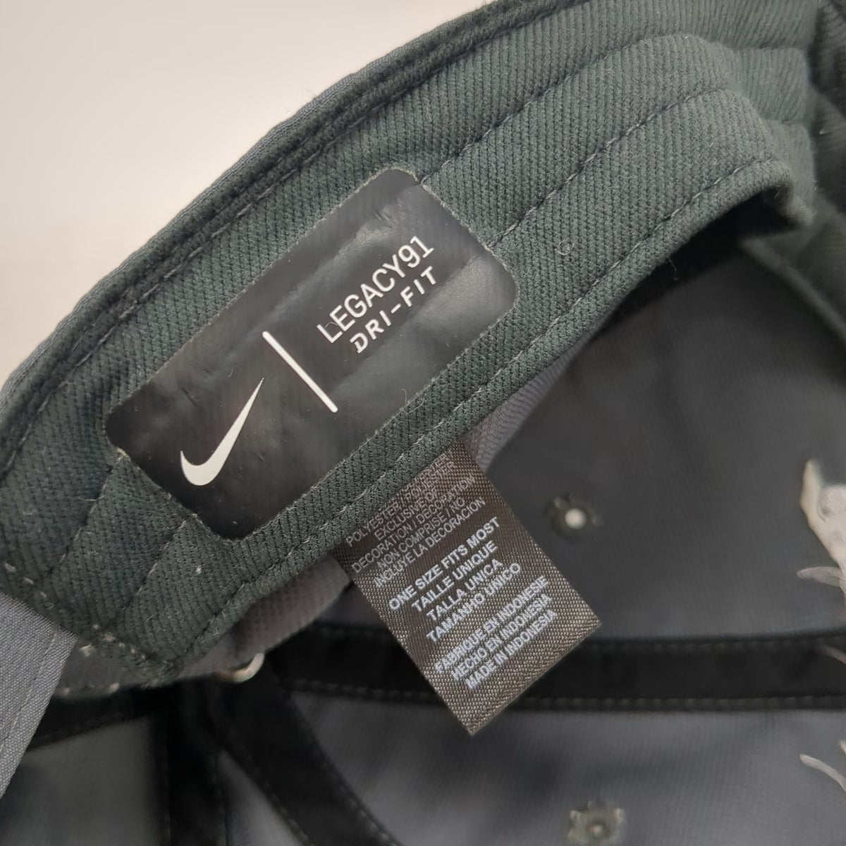 Nike Baseball Cap Gray One Size Safeway Open Golf Strapback Hat Legacy91 Dri-FIT
