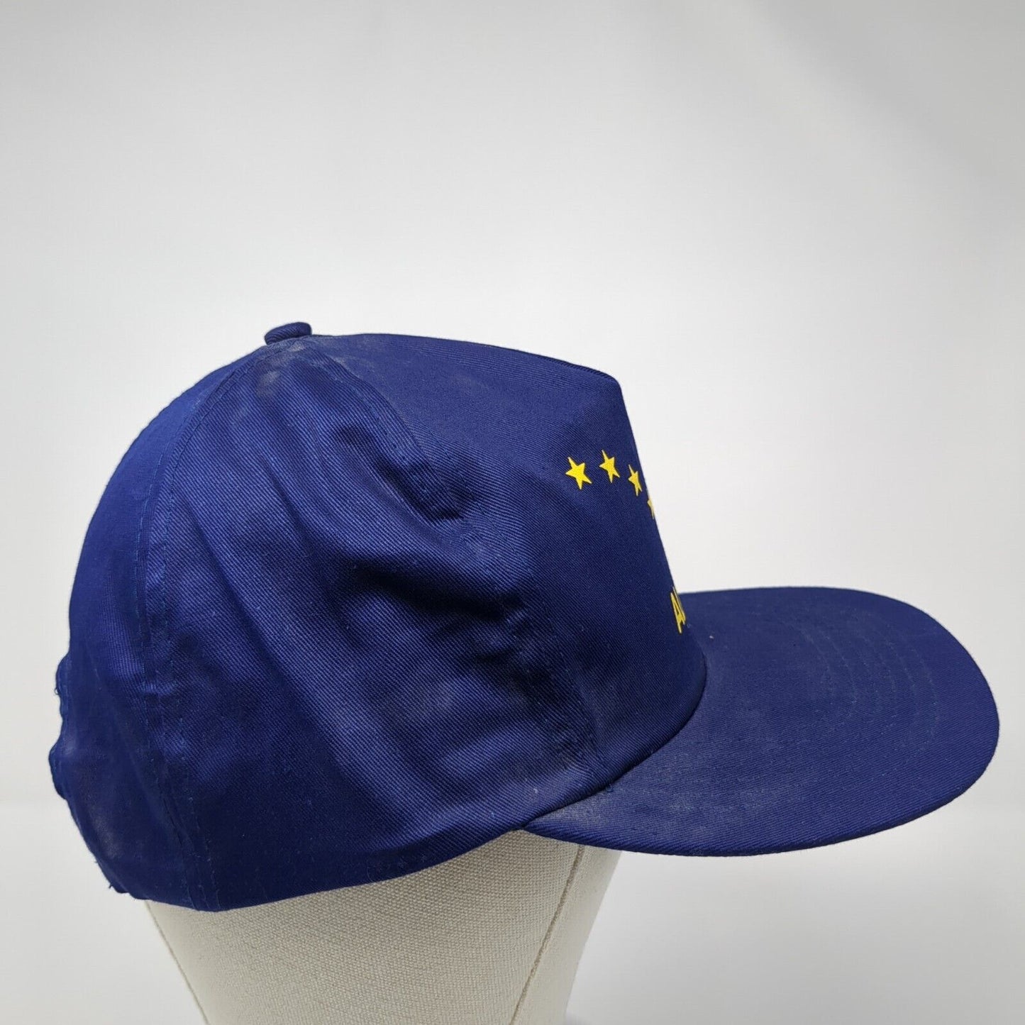 Alaska Snapback Hat Blue One Size Adjustable Patriotic Arctic Circle Cotton