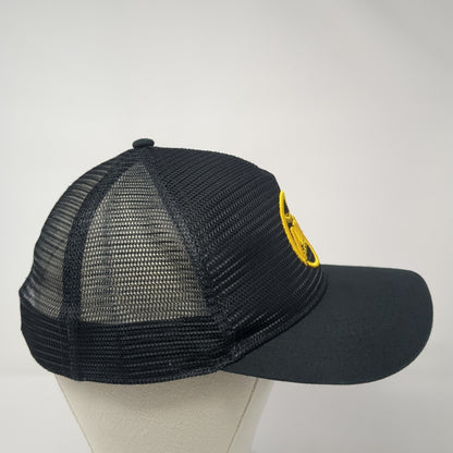 ADG Baseball Snapback Mesh Back Trucker Hat Black One Size Adjustable