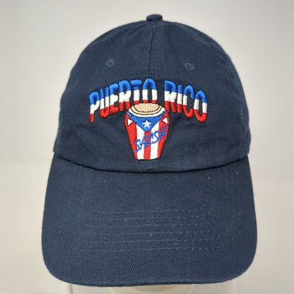Puerto Rico Salsa Strapback Hat Blue One Size Adjustable Embroidered