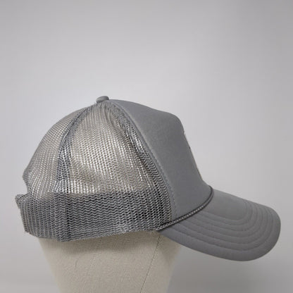 Letter P Snapback Trucker Hat Gray OS Adjustable Embroidered Mesh Back Rope Otto