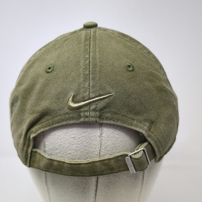 Nike Baseball Cap Green One Size Just Do It Heritage 86 Swoosh Slideback Hat