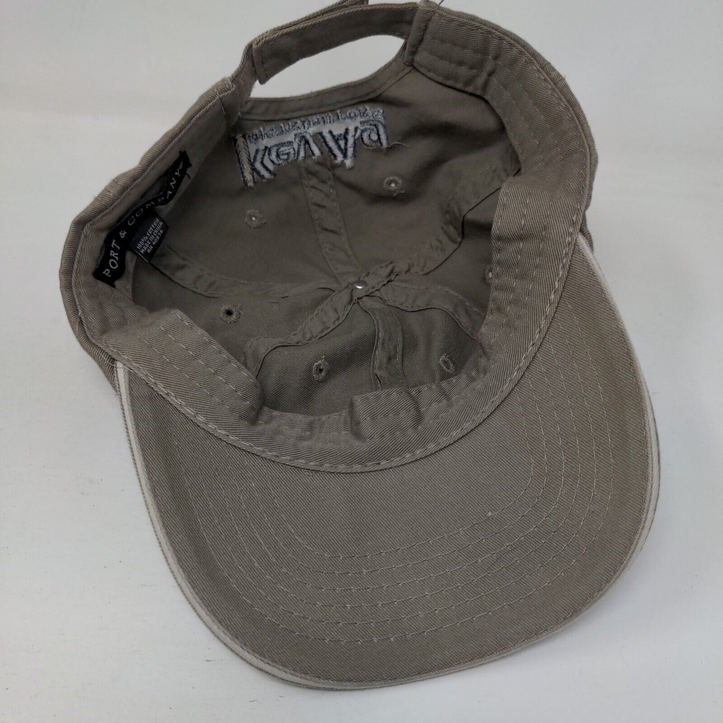 AT. Films Strapback Hat Tan One Size Embroidered KeyAg Port & Company