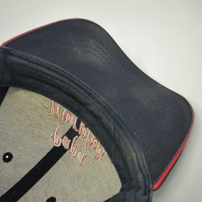 Crest Baseball Cap Black One Size Papa Murphys Pizza Strapback Sandwich Brim Hat