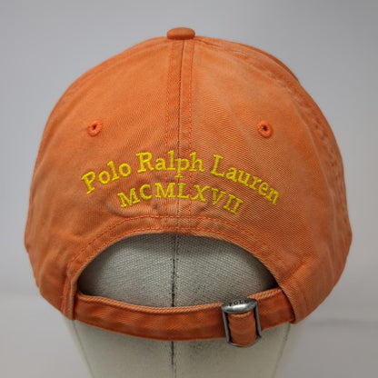 Polo Ralph Lauren Baseball Cap Orange One Size Big Pony Yellow Embroidery hat