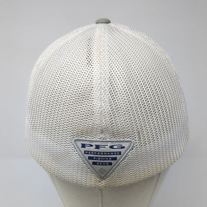 Columbia Fish Flag Fitted Trucker Hat Gray One Size Adjustable Patriotic Mesh