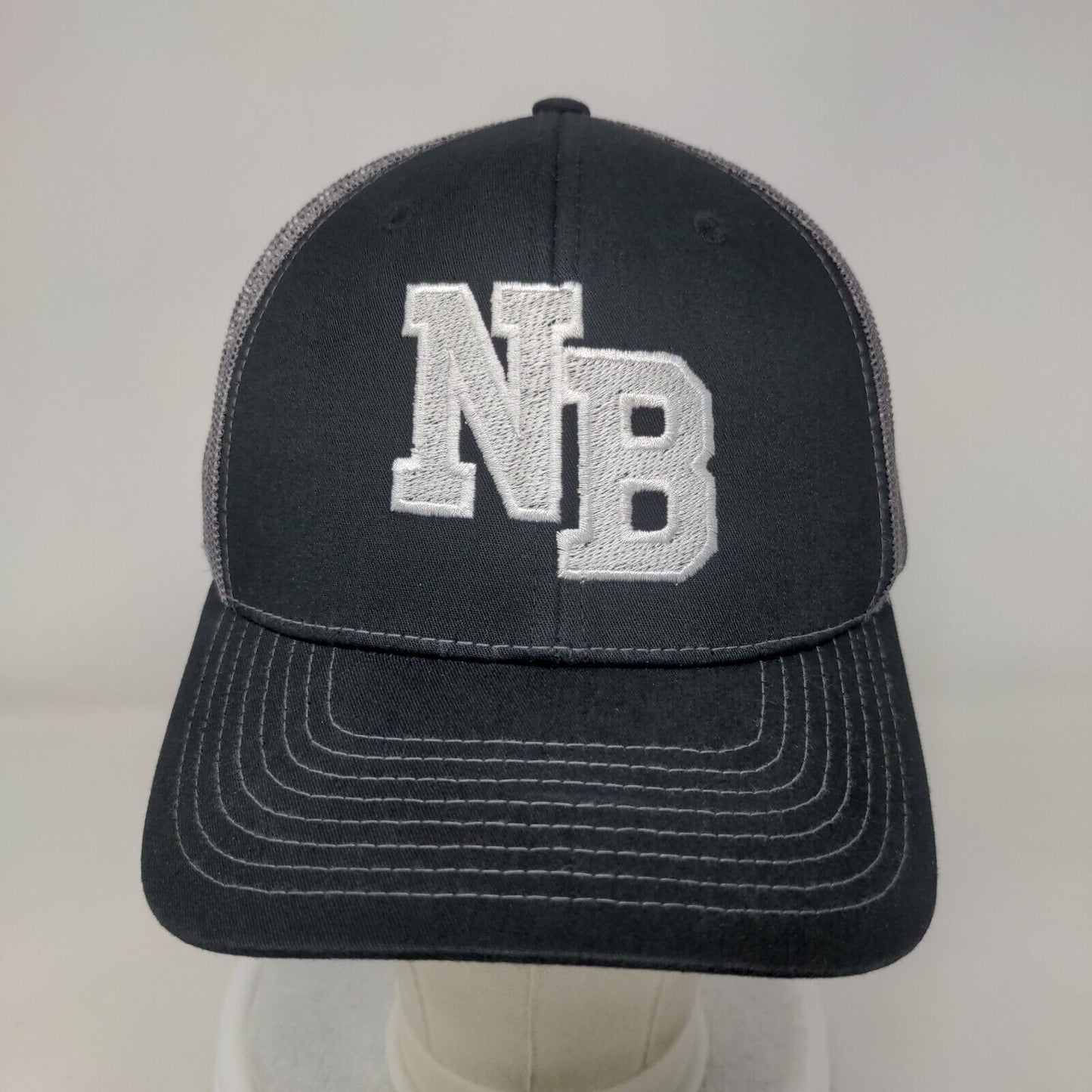 NB Snapback Mesh Back Trucker Hat Black Small Colorblock Richardson