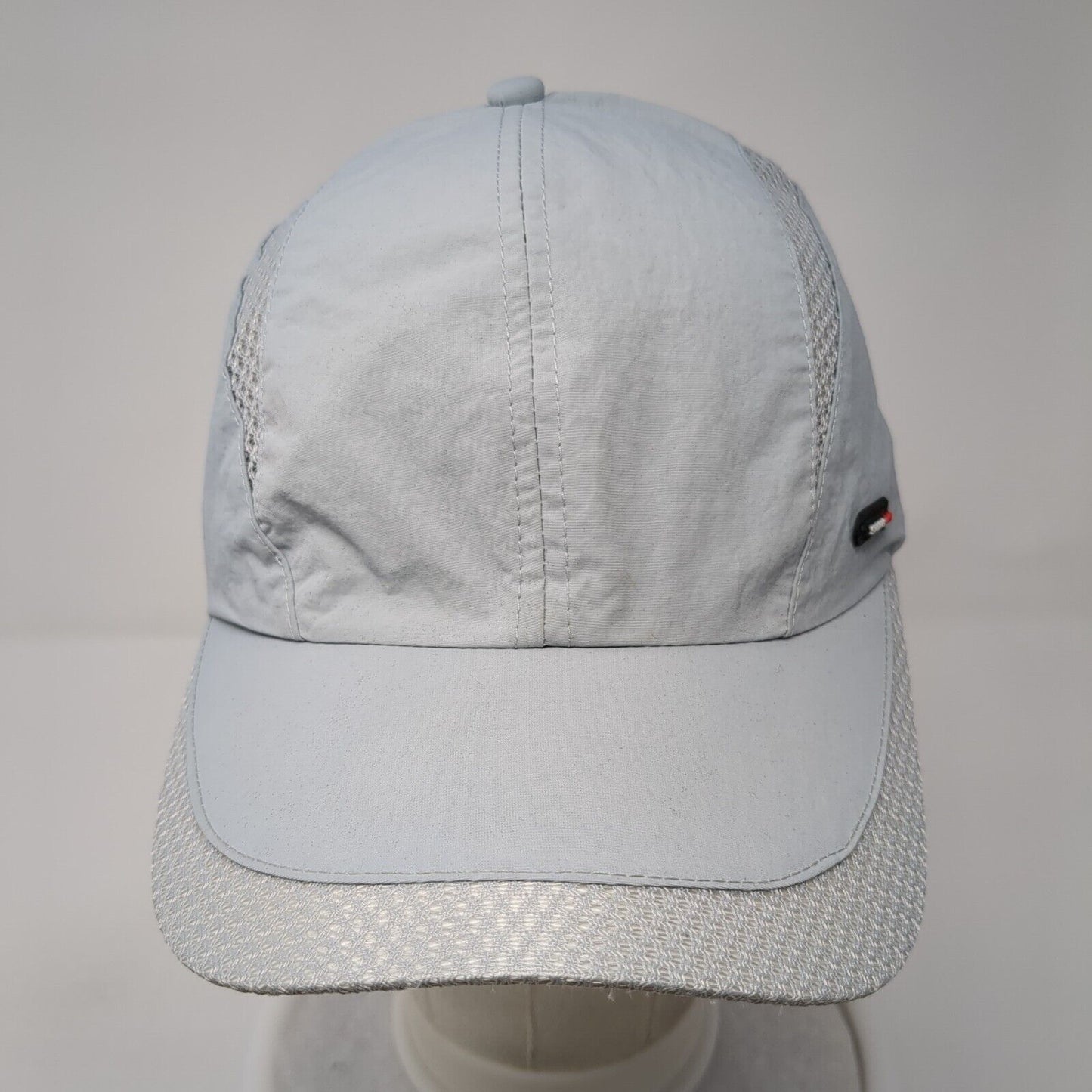 Sports Slideback Hat Gray One Size Adjustable Mesh Trim Solid Outdoor