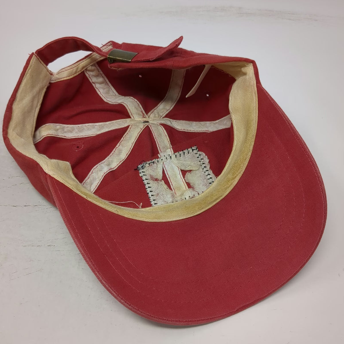 Xhilaration Baseball Cap Red One Size Star Patch Slideback Cotton Hat Blue White
