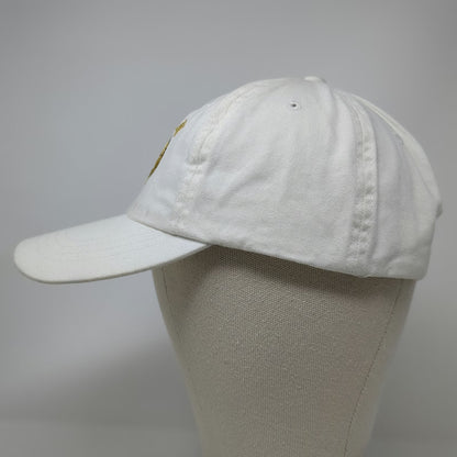 Headwear USA Baseball Cap White One Size BC Becahi Hawk Logo Slideback Strap Hat