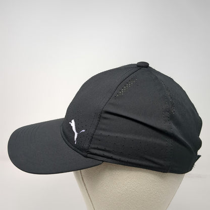 Puma Snapback Black One Size Hat Perforated Performance Sport Athletic Golf Cap