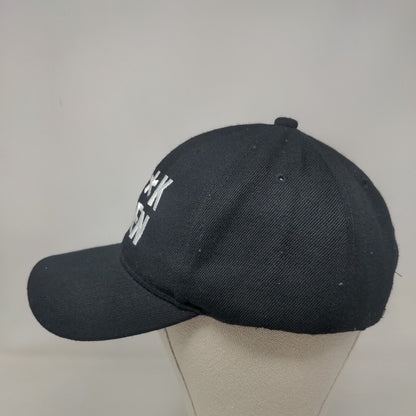 F**k Biden Strapback Hat Black One Size Embroidered Adjustable ChoKoLids