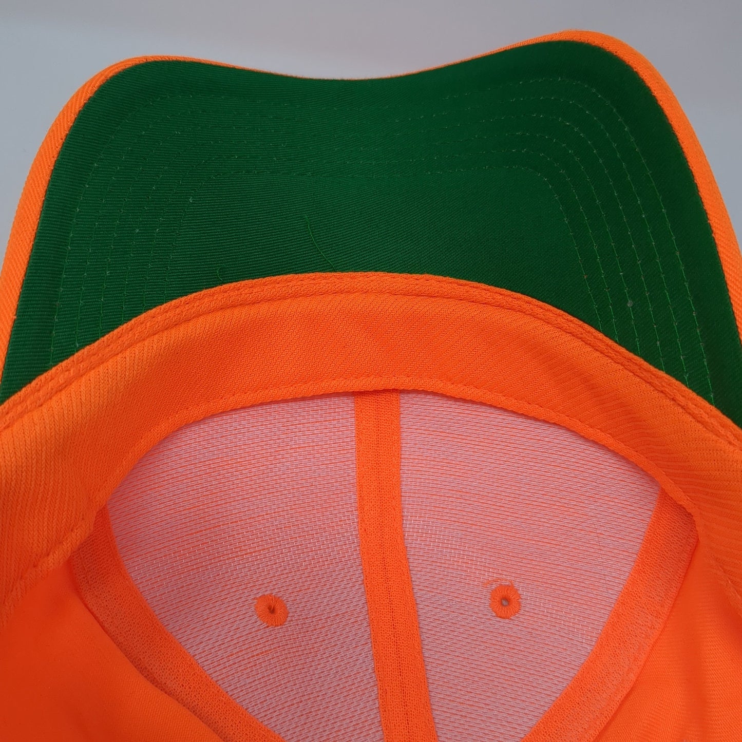 Signatures Snapback Hat Orange One Size Adjustable Vented Holes Blank