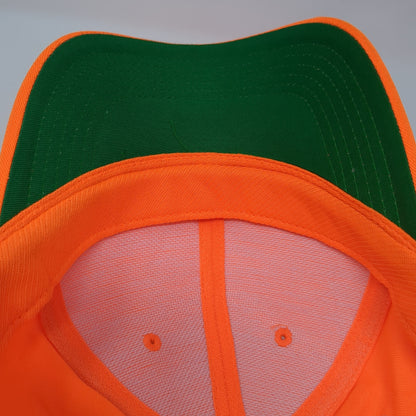 Signatures Snapback Hat Orange One Size Adjustable Vented Holes Blank