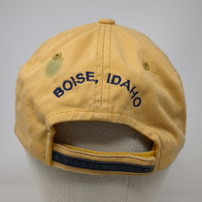 Port Authority Baseball Cap Yellow OSFM Boise Idaho Anglers Fishing Cotton Hat