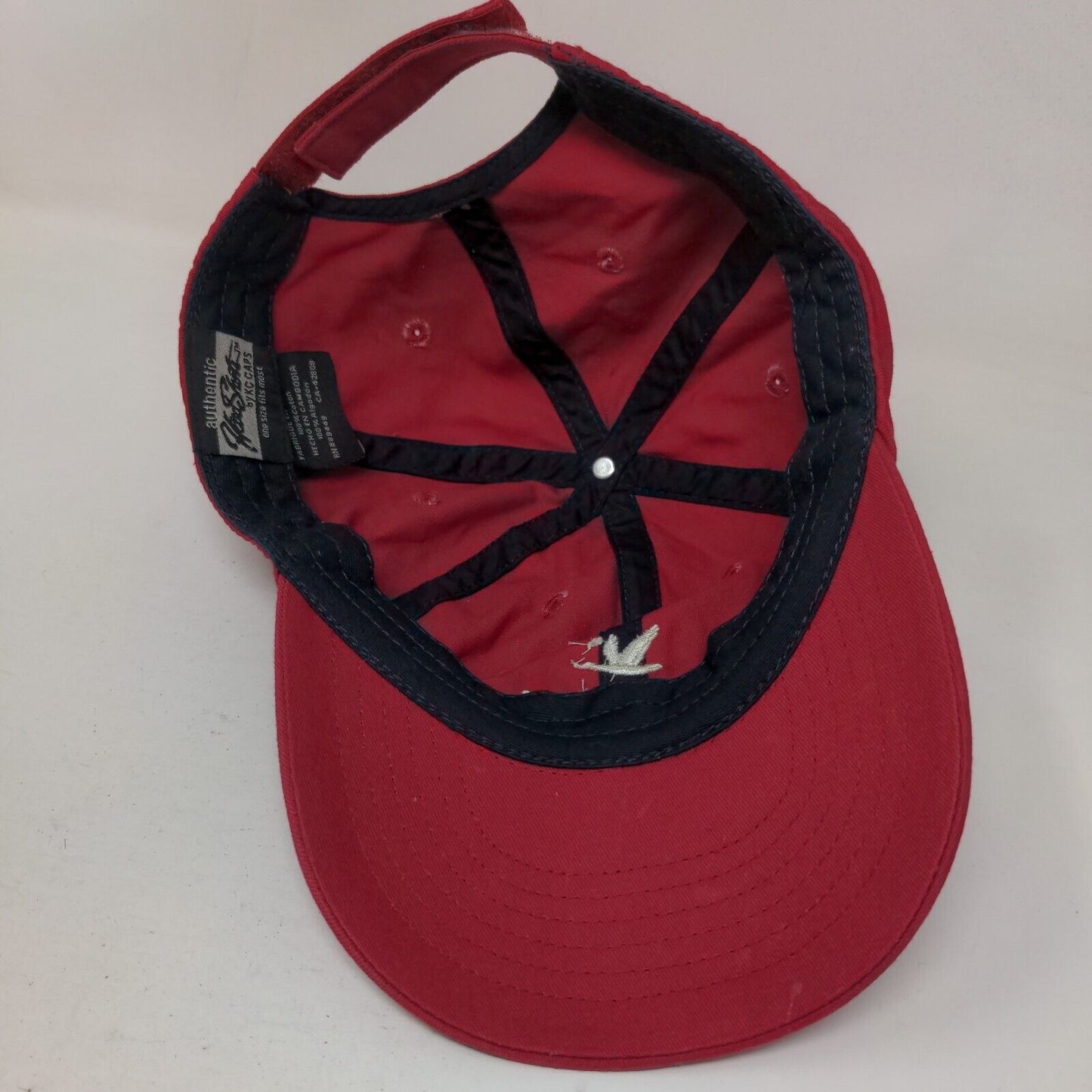 Ambassador Strapback Hat Red OSFM Embroidered Adjustable Vent Holes