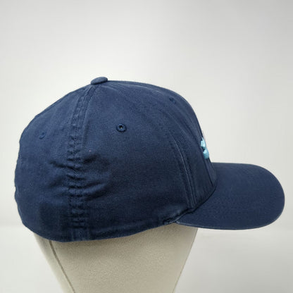 Jetty Baseball Cap Blue XL Fitted Flexfit Embroidered Logo Stretch Hat