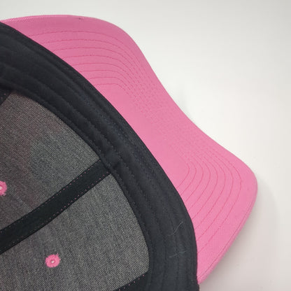 The Wyoming Club Snapback Trucker Hat Pink Large Mesh Back Richardson