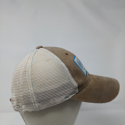 F3T Fish Strapback Mesh Back Trucker Hat Tan One Size Costa Del Mar