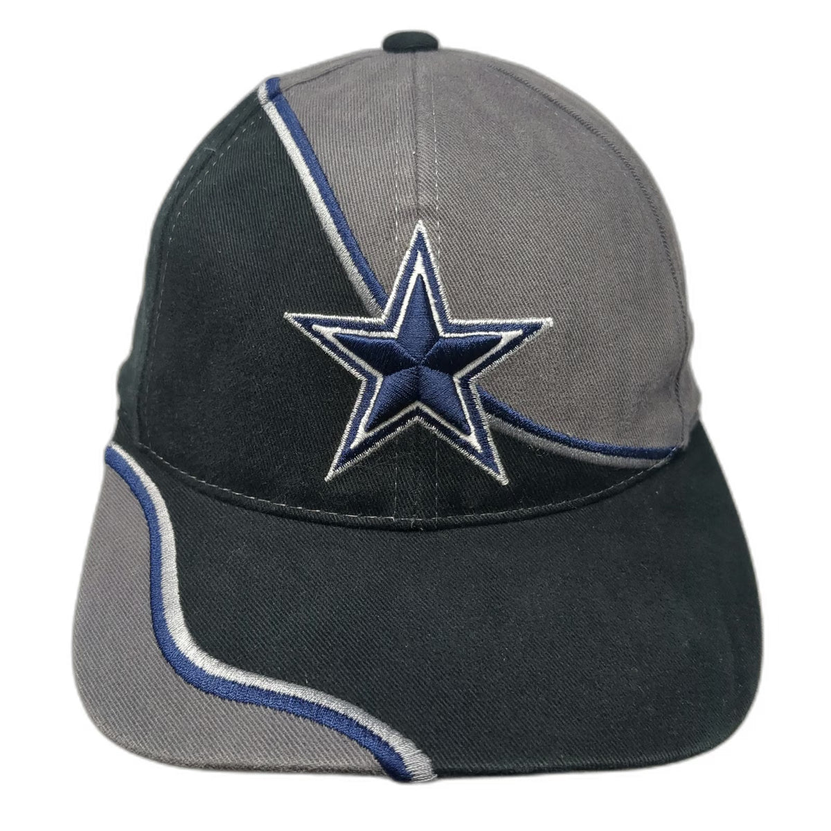 Dallas Cowboys NFL ANNCO Black Gray Blue One Size Strapback Baseball Cap Star