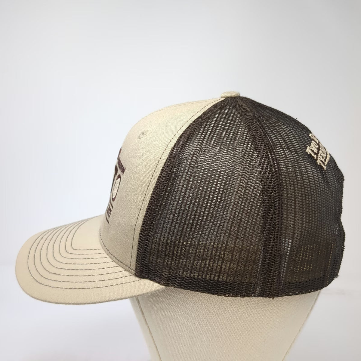Richardson Trucker Hat Beige Brown One Size Potato Virtual Conference 2021 Mesh
