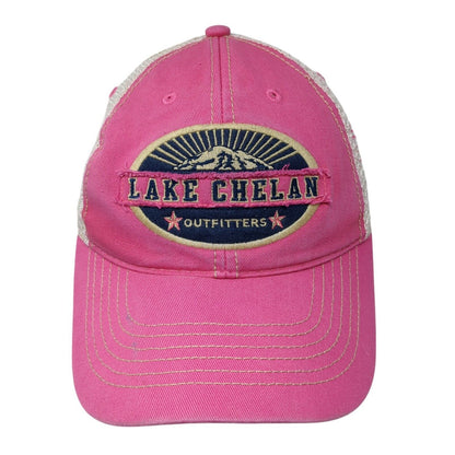 Lake Chelan Outfitters Snapback Trucker Hat Pink One Size Mesh Back