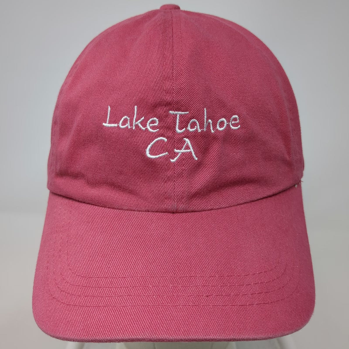 Sansegal Baseball Cap Red One Size Lake Tahoe CA Adjustable Slideback Cotton hat
