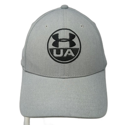 Under Armour Baseball Cap Gray XL Stretch Fit Circular Logo Patch Athletic Hat