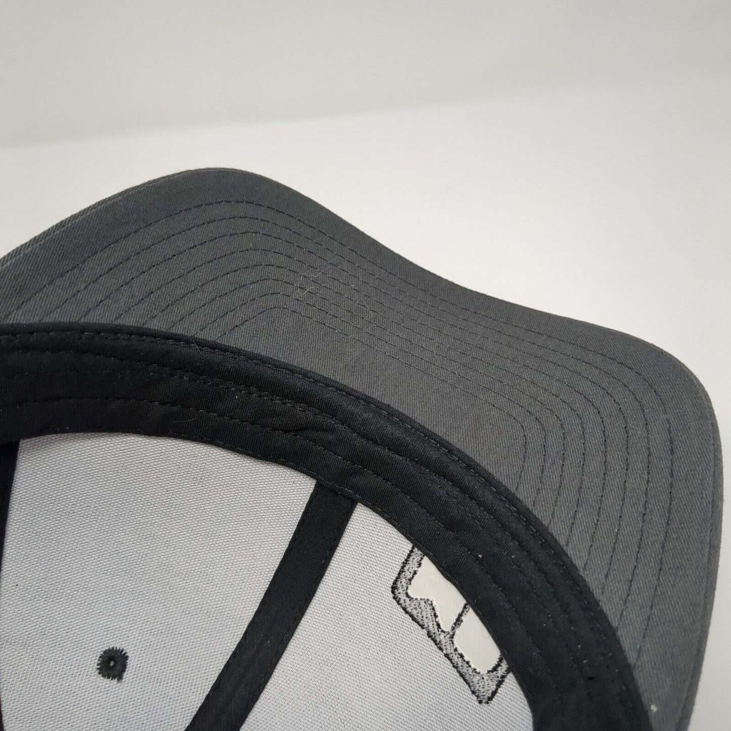 The Classics Yupoong Snapback Mesh Back Trucker Hat Gray One Size Logo